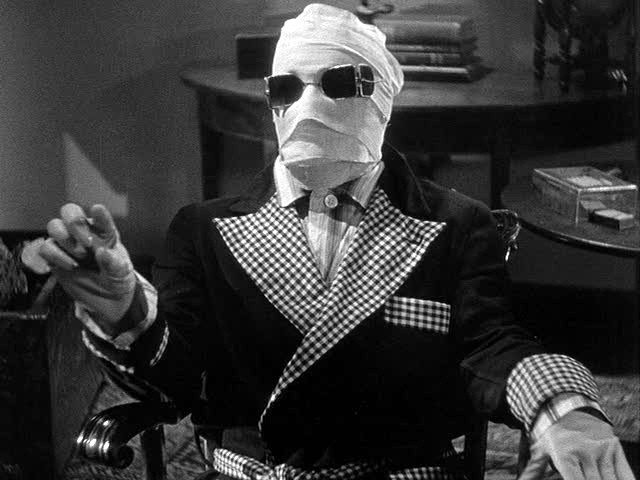 Claude Rains as Dr. Jack Griffin in The Invisible Man (1933)