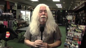 A still from The Dark Delicacies Show with Del Howison on Youtube