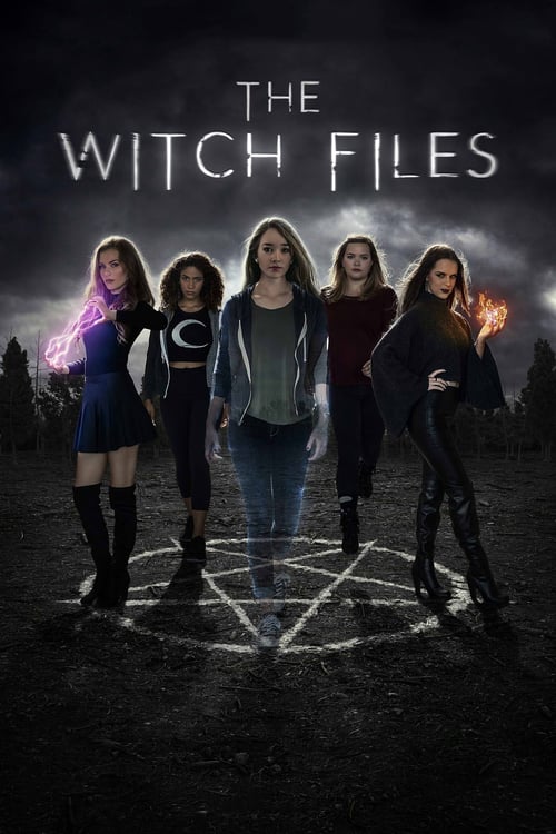 The five main characters stand on top of a pentagram.