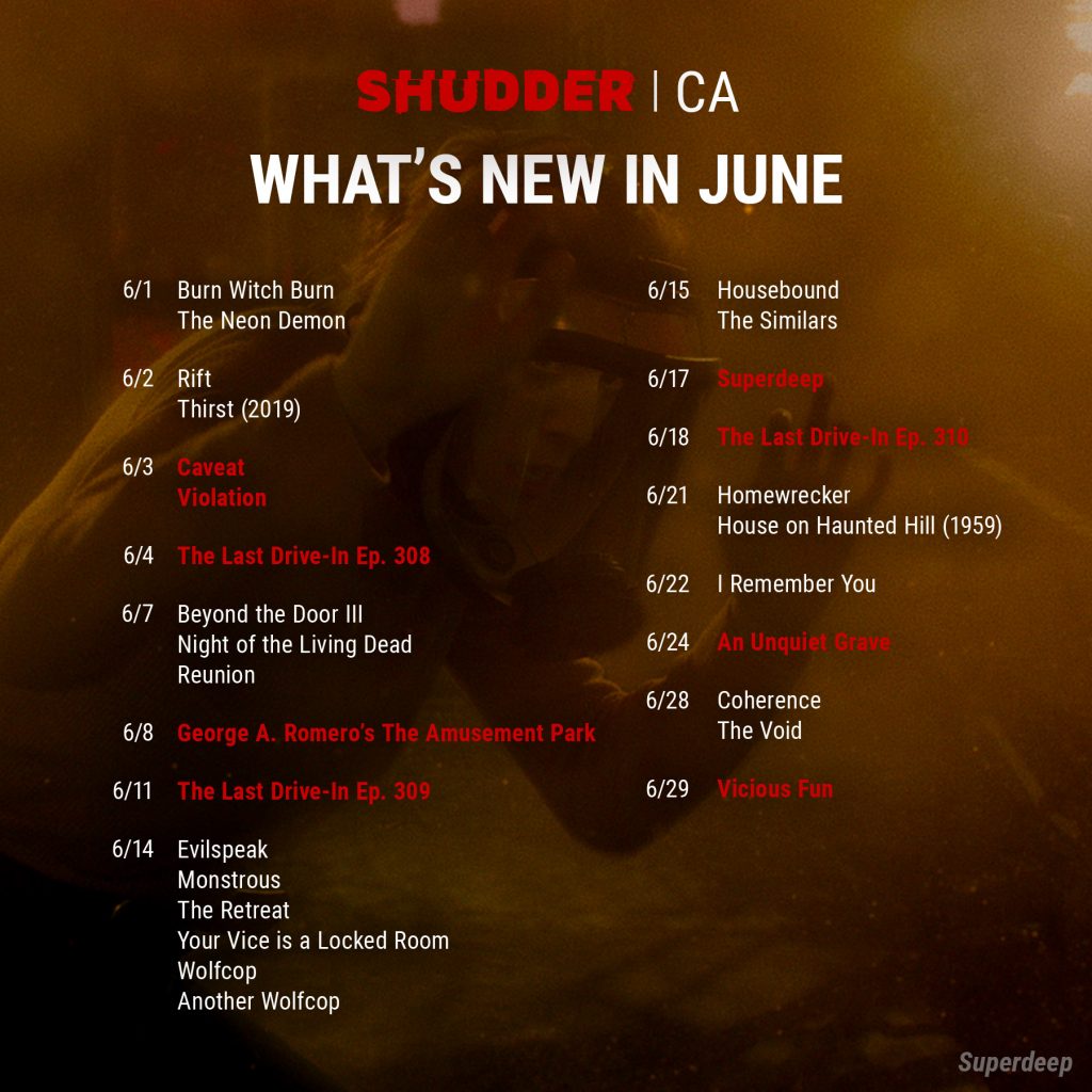 Shudder CA June release list