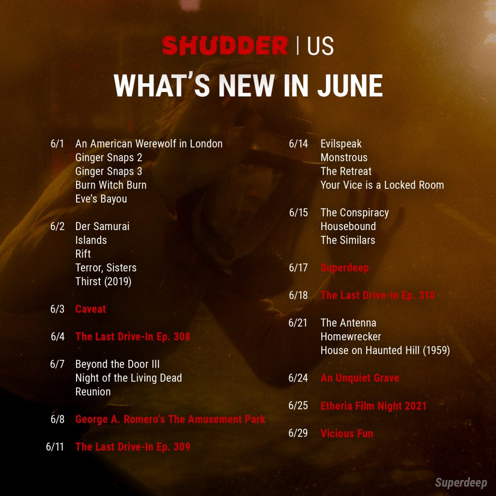 Shudder US June release list