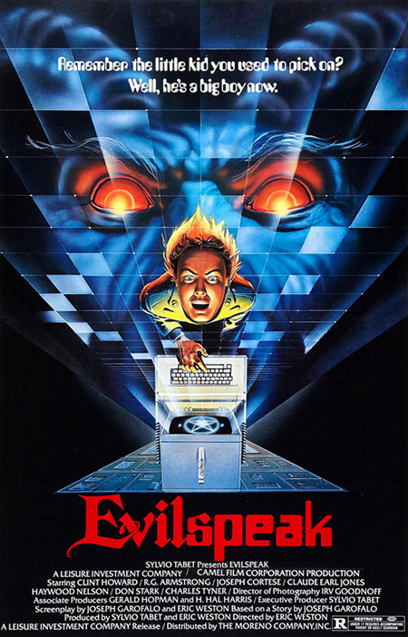 The poster for the movie Evilspeak (1981)