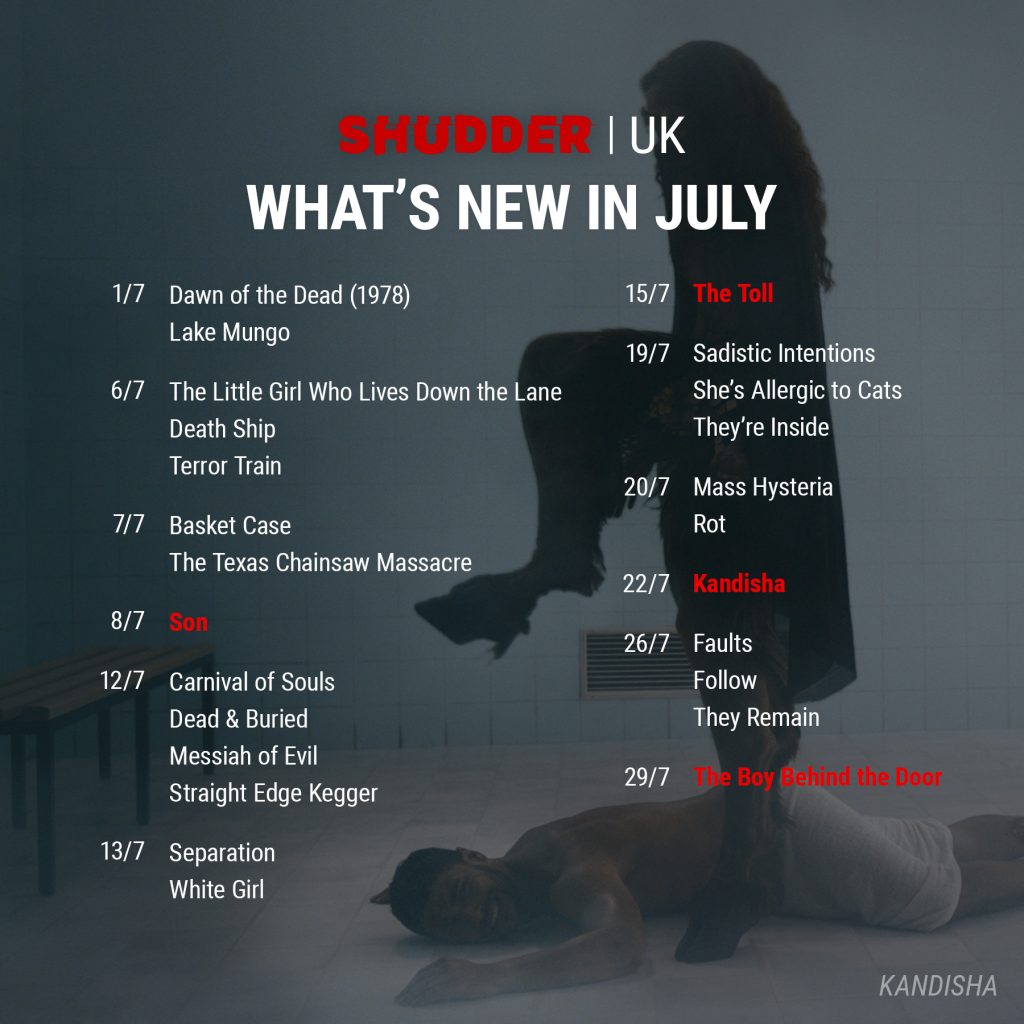 Shudder UK July 2021 Release Schedule