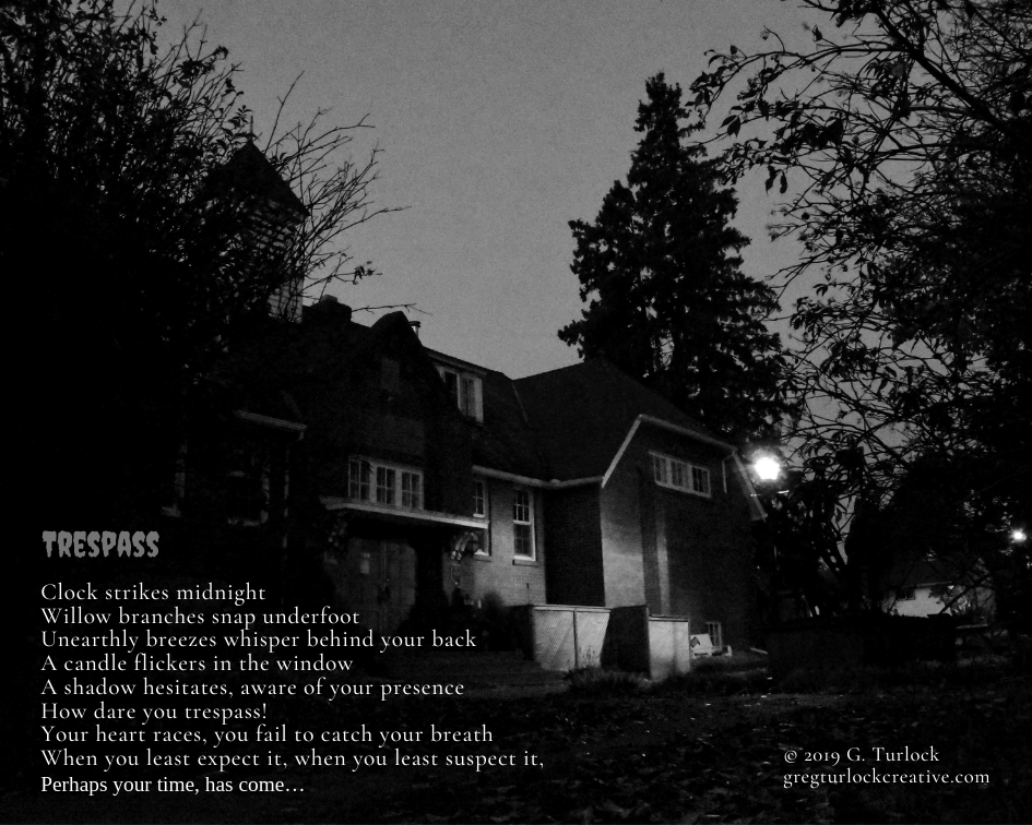 A haunted looking mansion - Tresspass by Greg Turlock