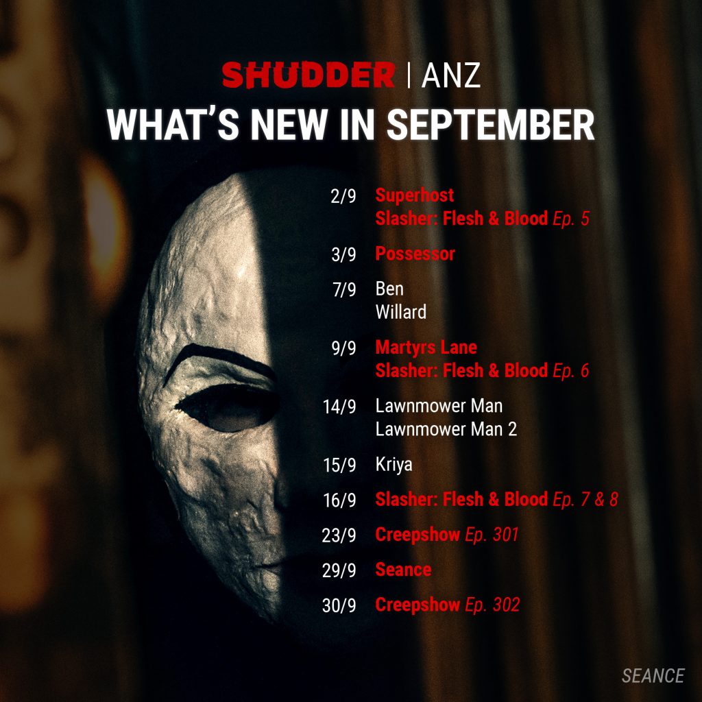 Shudder ANZ September 2021 Schedule