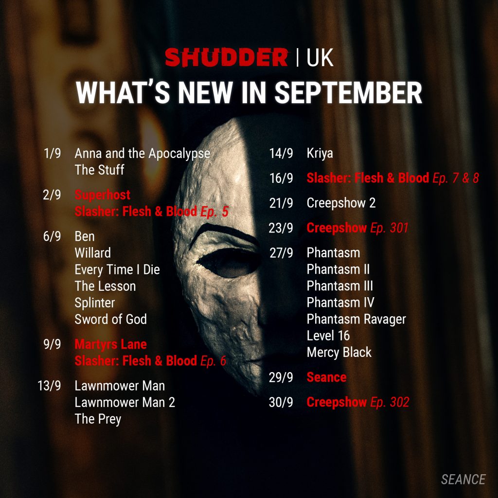 Shudder UK September 2021 Schedule