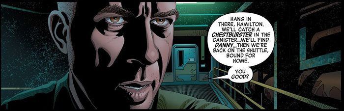 A panel from Marvel's Alien #4