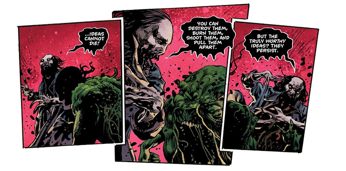 The Pale Wander and The Swamp Thing clash in The Swamp Thing #1 from DC Comics
