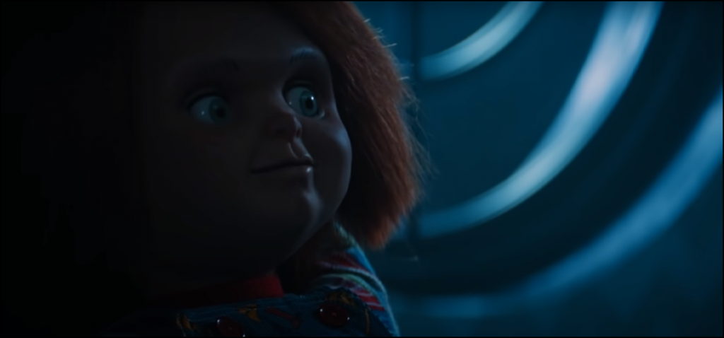 Screencap of Chucky reclining from Chucky  - S1 E3