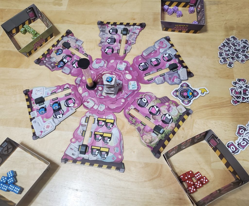 Setup for a four-player game.