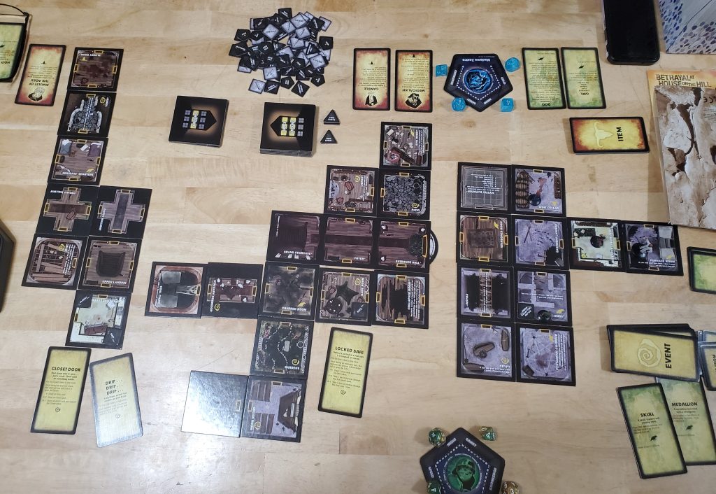 The layout of the board before the haunt phase began in one of our test games.