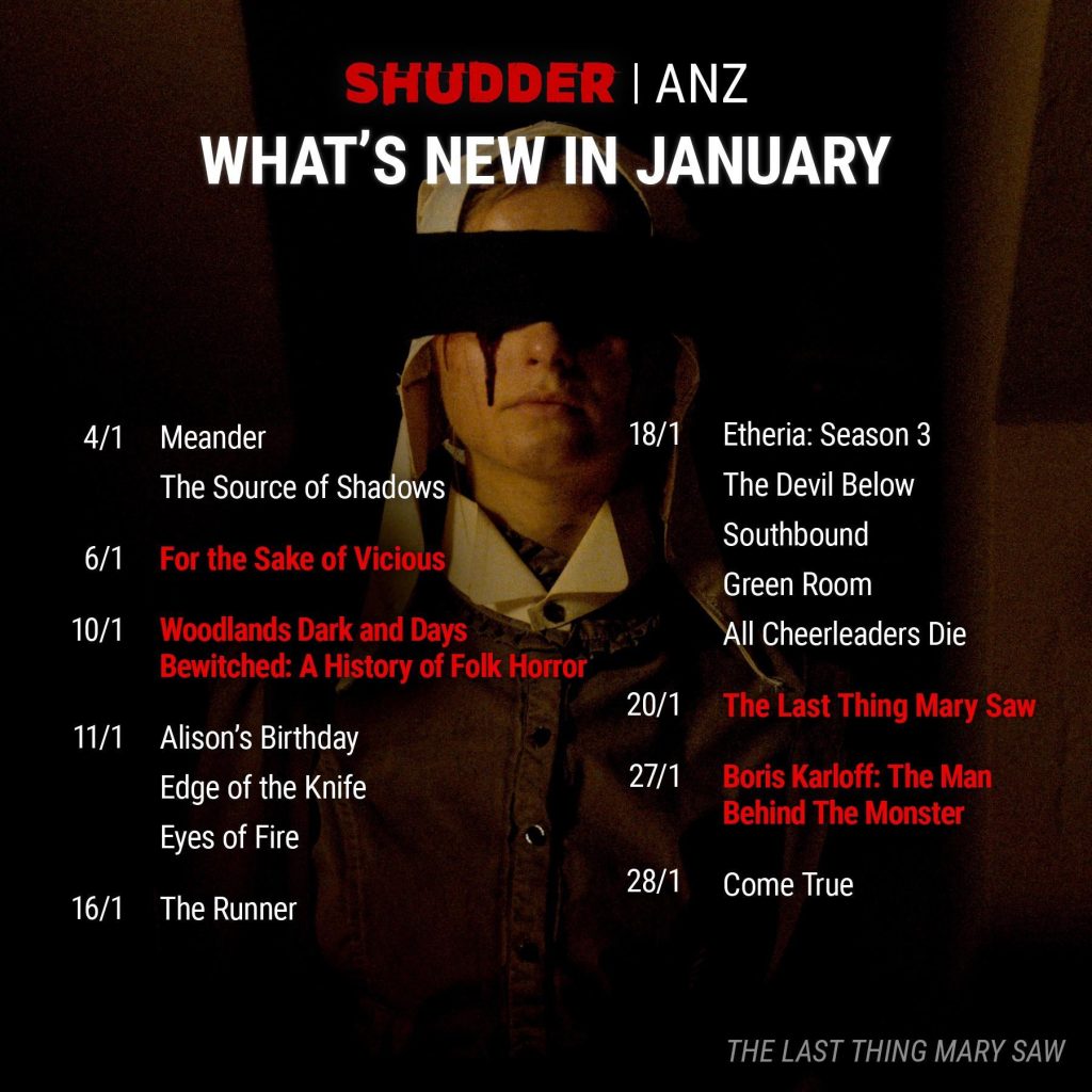 Shudder's ANZ January 2022 Schedule