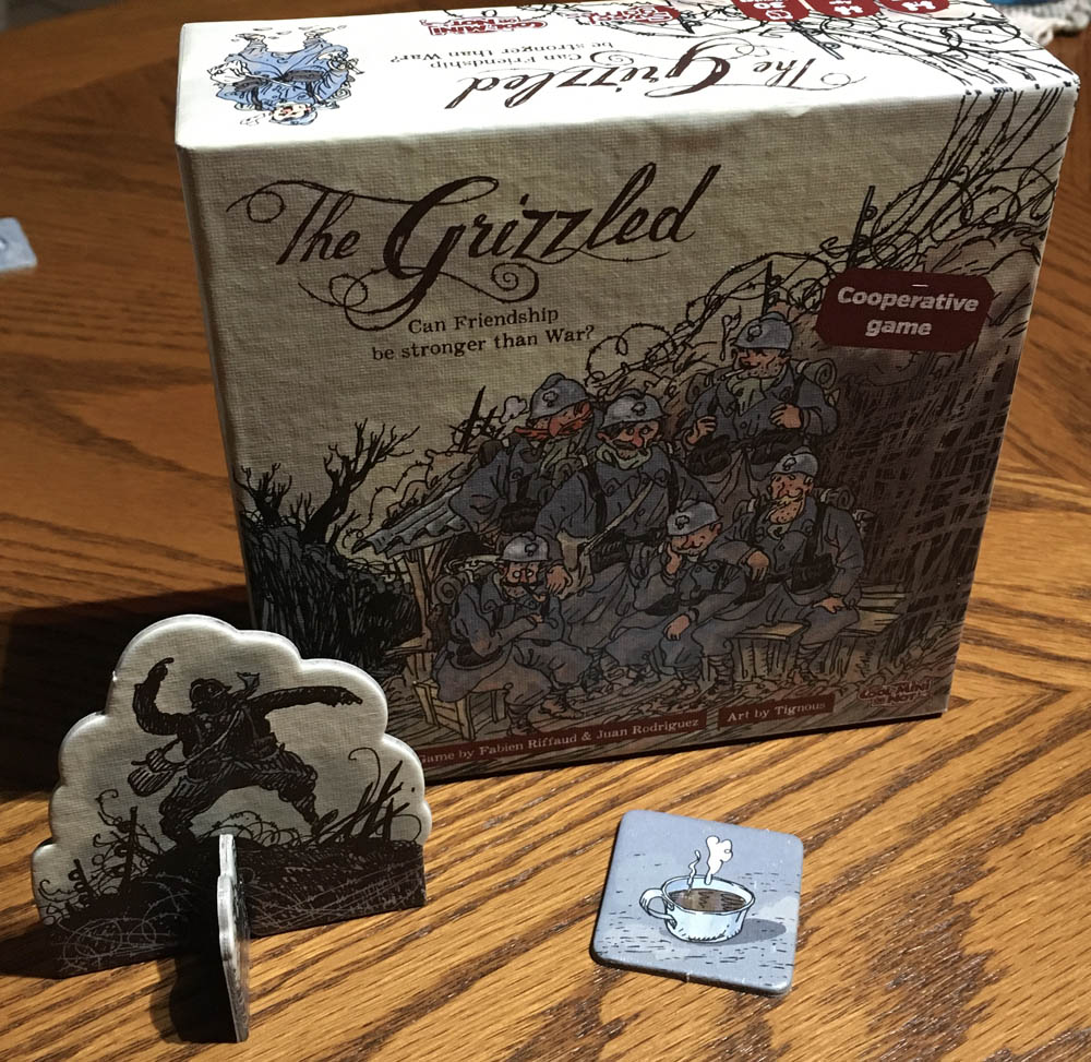 The Grizzled box cooperative game: Can Friendship be stronger than War? with Leader token and support tile