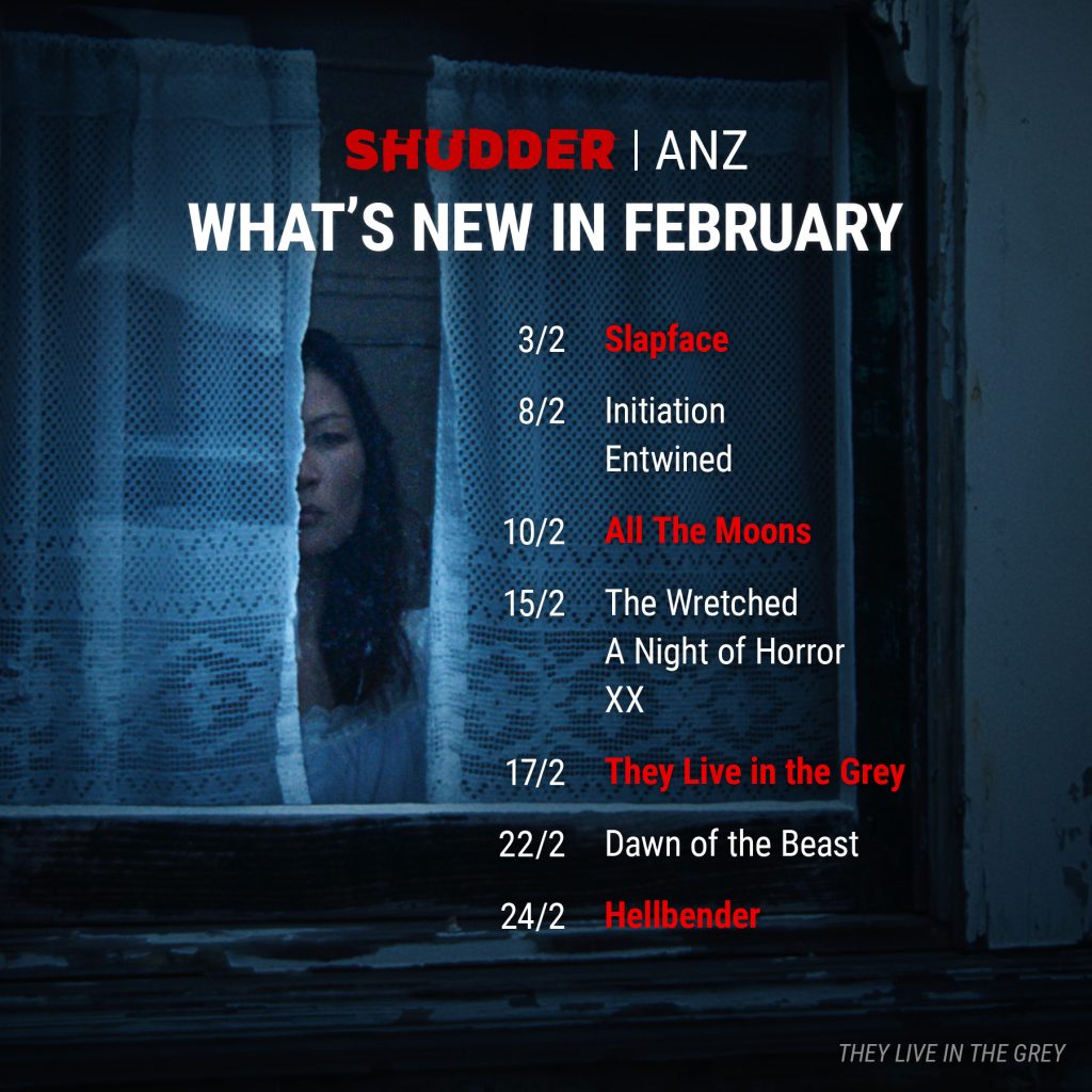 Shudder February 2022 - Content Guide Graphic for ANZ