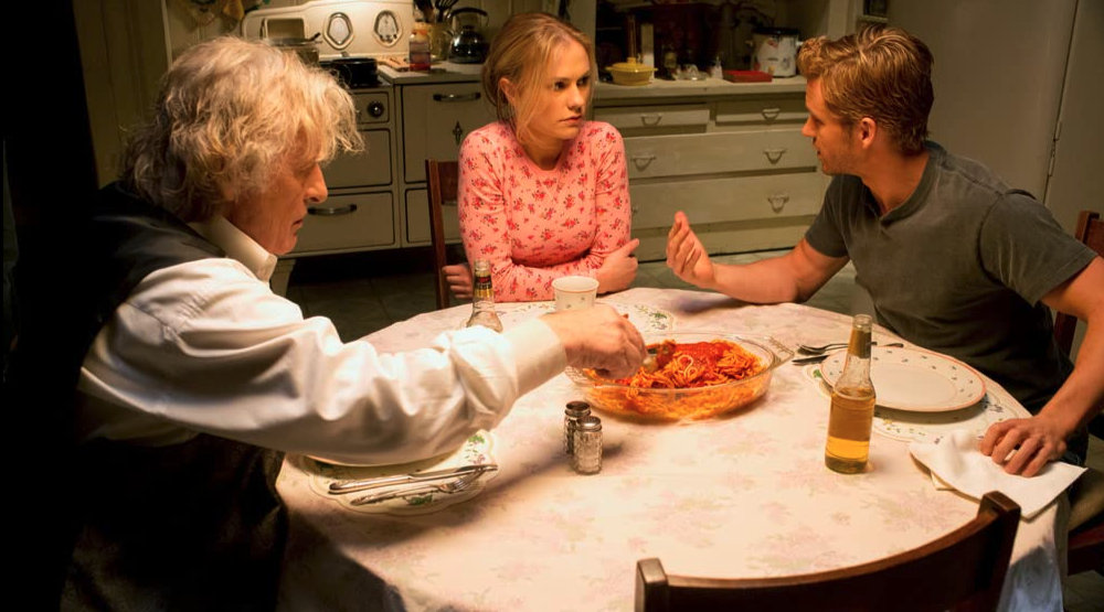 TrueBlood S6E2 Sookie, Jason, and Niall at dinner together in her home