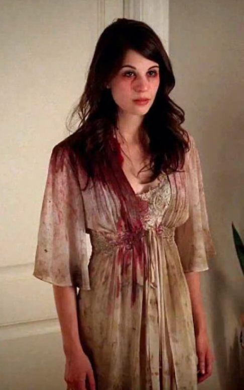 TrueBlood S6E4 Willa covered in blood returning to her father as a vampire