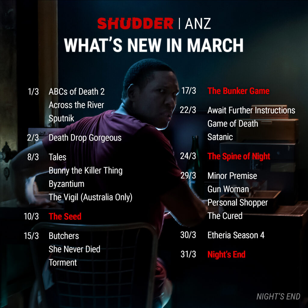 Coming to Shudder in March 2022 for ANZ