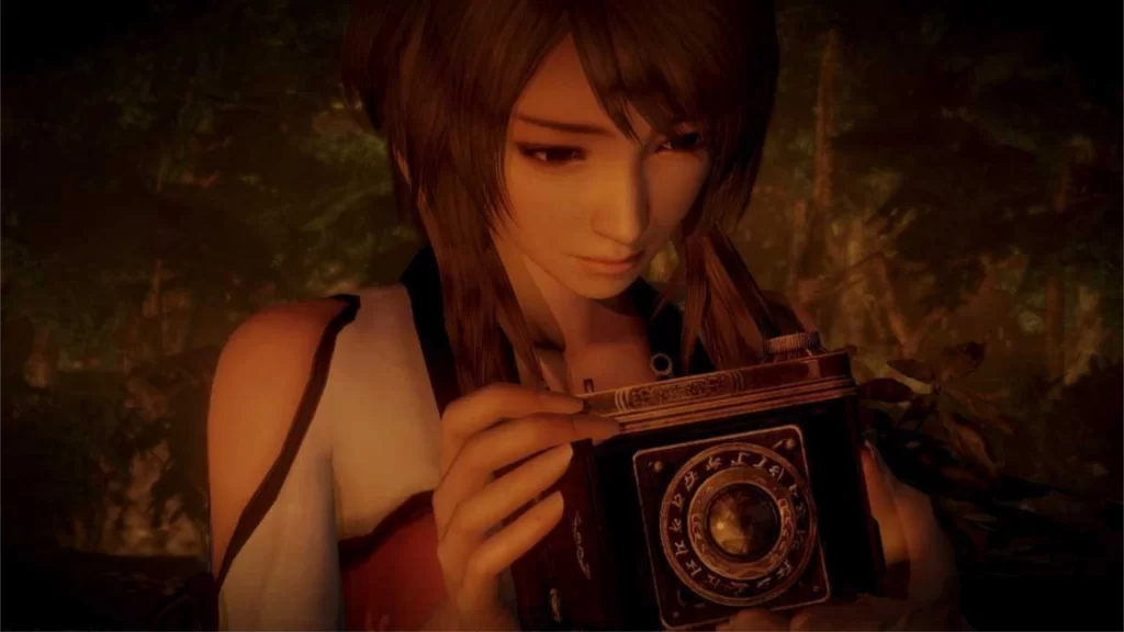 Yuri holds the Camera Obscura in Fatal Frame 5 First Drop