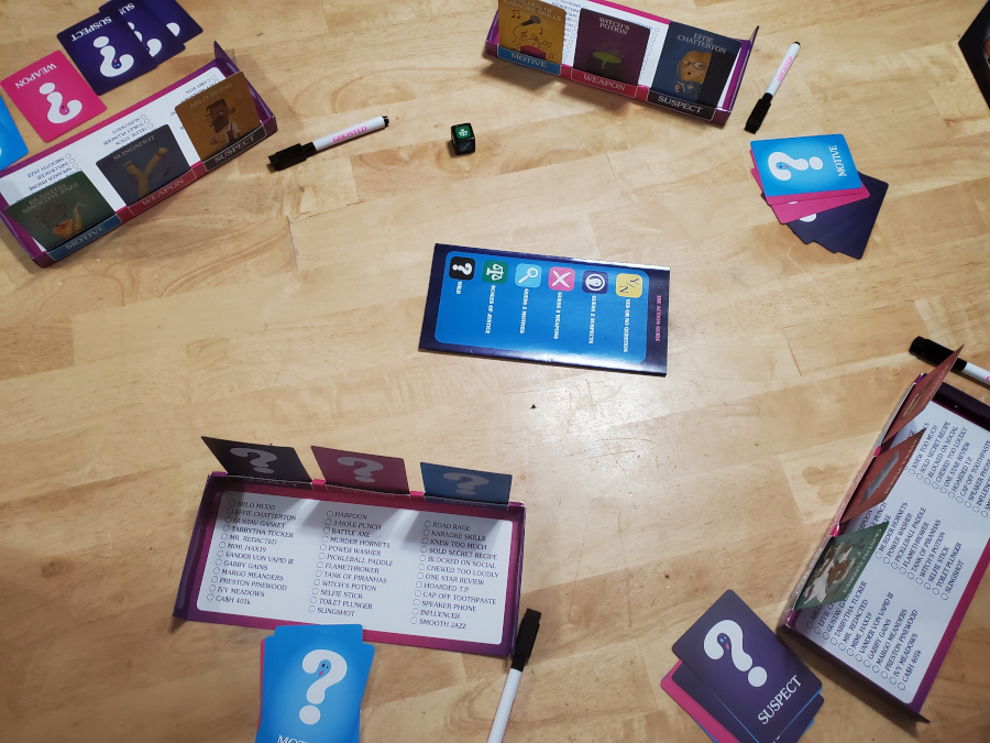 Setup for a 4 player game of Ghosted