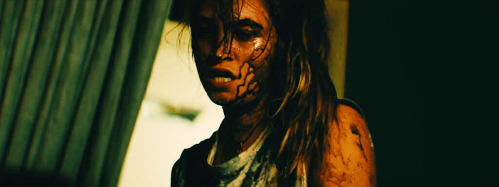 Woman splattered by alien blood | The Seed (March 10) coming to Shudder in March of 2022