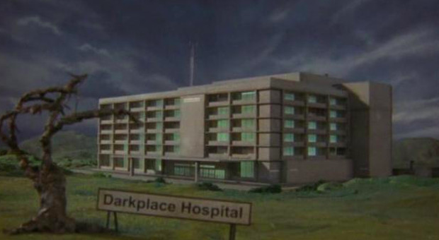 A miniature of Darkplace Hospital, featured in the title sequence. 