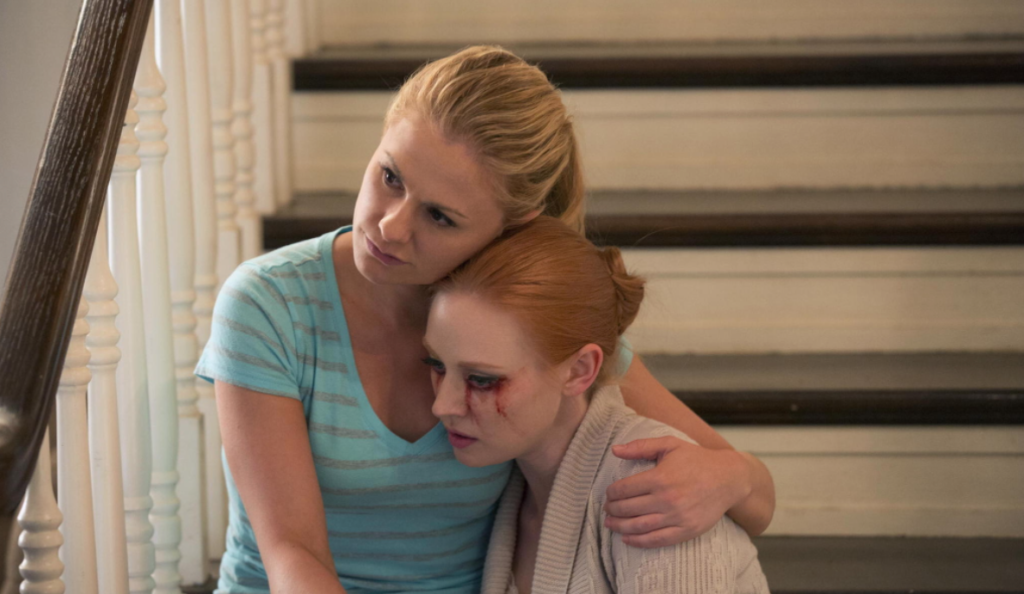 TrueBloodS7E6 Sookie and Jessica mourning Bill's illness