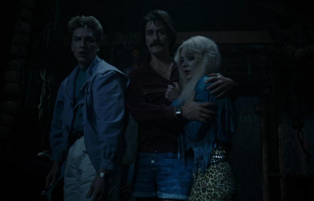 Billie Lourd, Cody Fern and Matthew Morrison in American Horror Story.