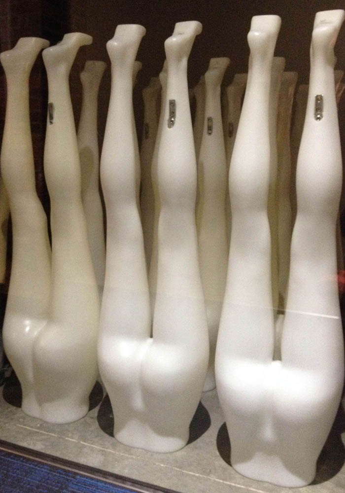 Original photograph of mannequin legs as found