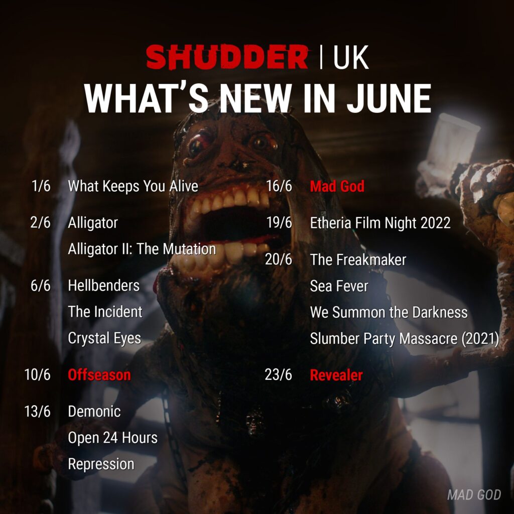 UK Schedule - June 2022 on Shudder