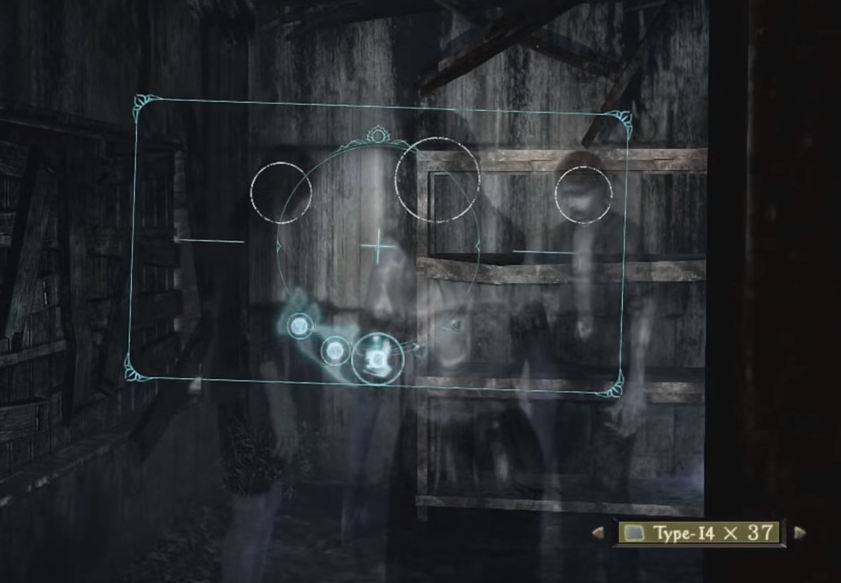 Fatal Frame 5 Third Drop Gameplay: a bunch of ghosts in a room of the inn. They're just vibing.