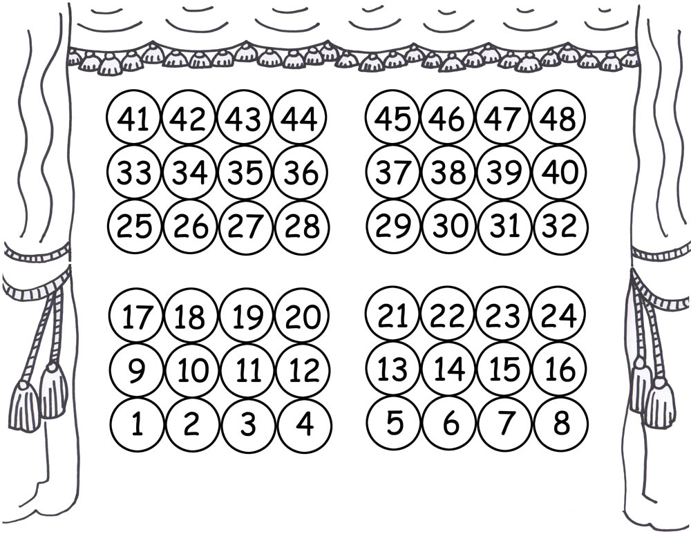 Fully assembled Game Board with all numbers and edge flourish