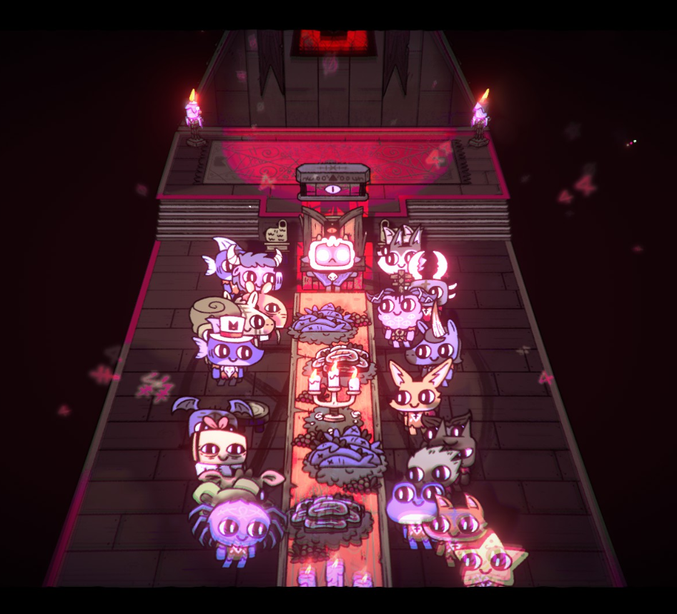 The Feasting ritual in Cult of the Lamb