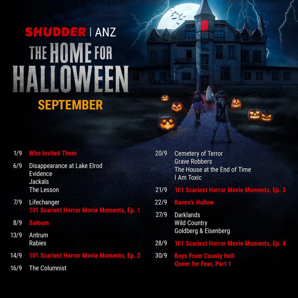Shudder's list of additions for September 2022 in ANZ