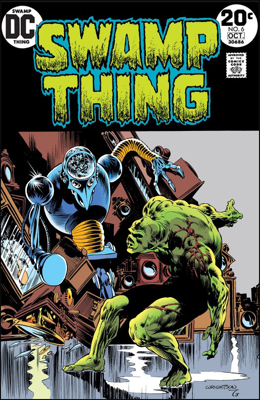 Cover to Swamp Thing #6 (1973) illustrated by Bernie Wrightson