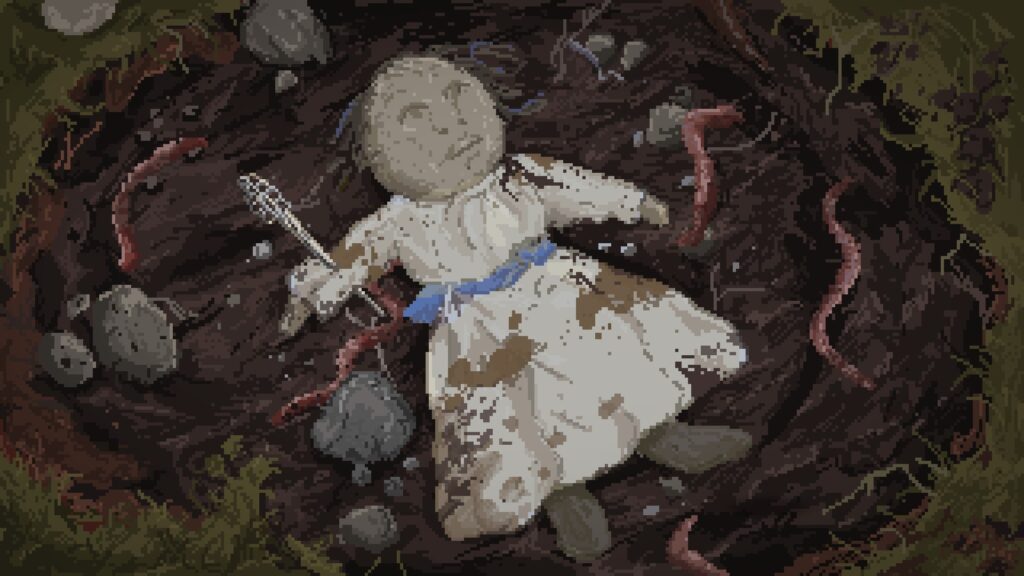 The Excavation of Hobs Barrow. Doll buried in a fairy circle