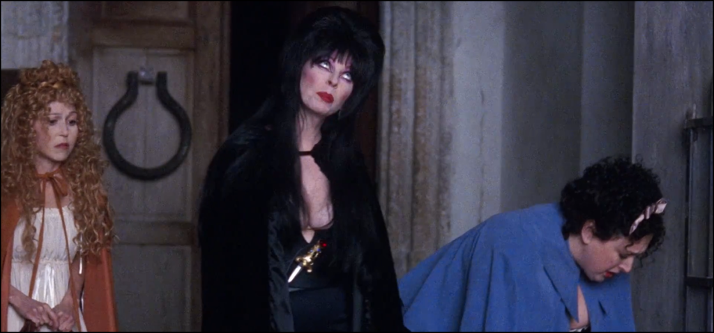Still from 'Elvira's Haunted Hills' (2001), featured in Joe Bob's Haunted Halloween Hangout