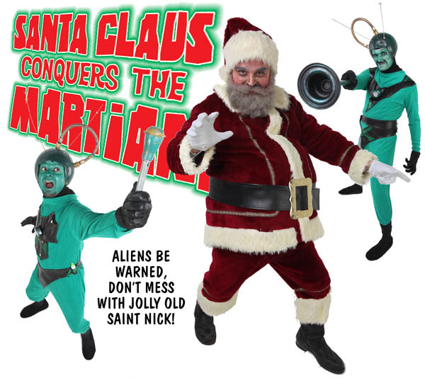 one of many Santa Claus Conquers the Martians movie posters, in remastered color