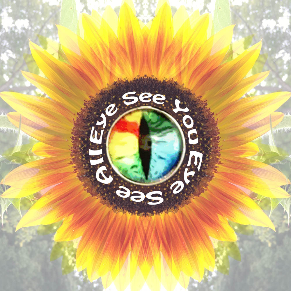 Tripped Out seeing eye god sunflower