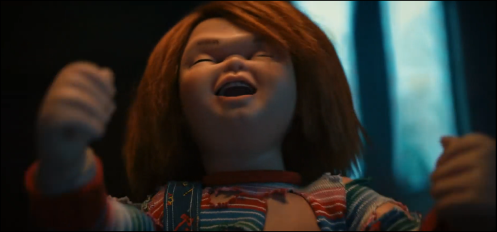 Screencap of a buff Chucky from Chucky S2 E5