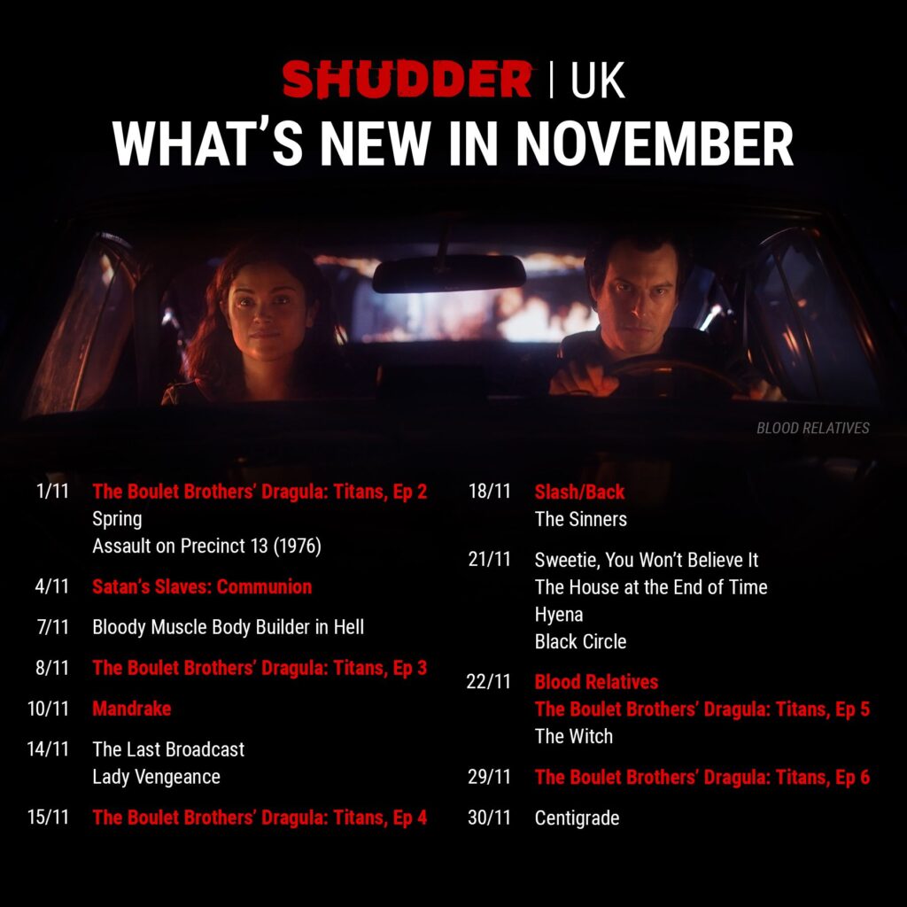 Shudder UK Schedule (November 2022)