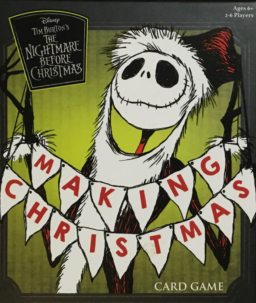 Box featuring Jack Skellington in Santa attire and holding a banner