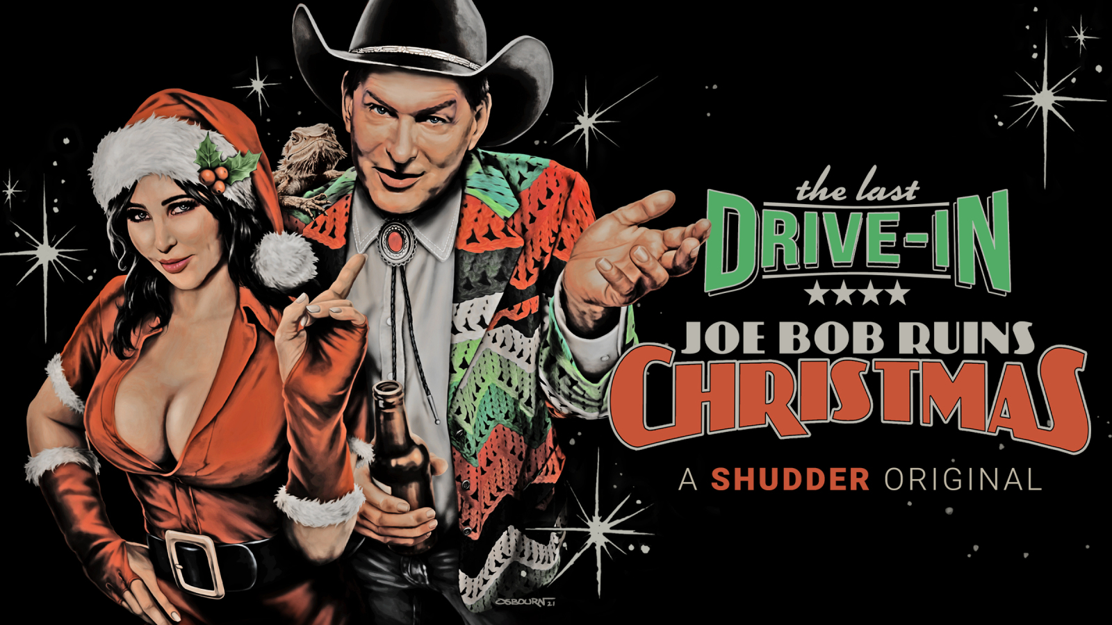 – The Last Drive-in: Joe Bob Ruins Christmas _ Key Art – Photo Credit: Shudder
