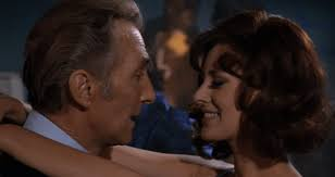 CORRUPTION 1968
Image: Peter Cushing and Sue Lloyd dancing looking lovingly into each others eyes at Lynn's photographers party, just before the accident disfiguring Lynn's face