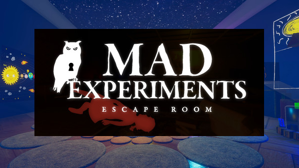 logo for mad experiments escape room