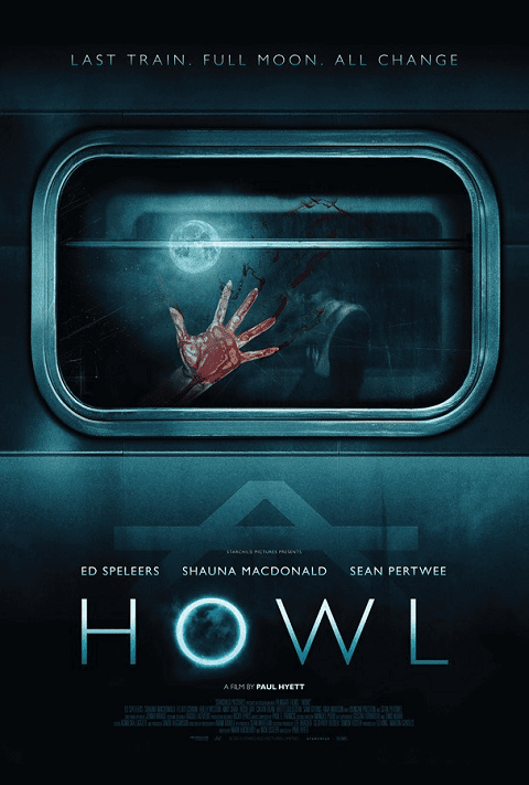 Howl Alt Cover, bloody hand on the train window under a full moon