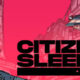 A person standing against atech-cyberpunk backdrop with the words Citizen Sleeper displayed in the center