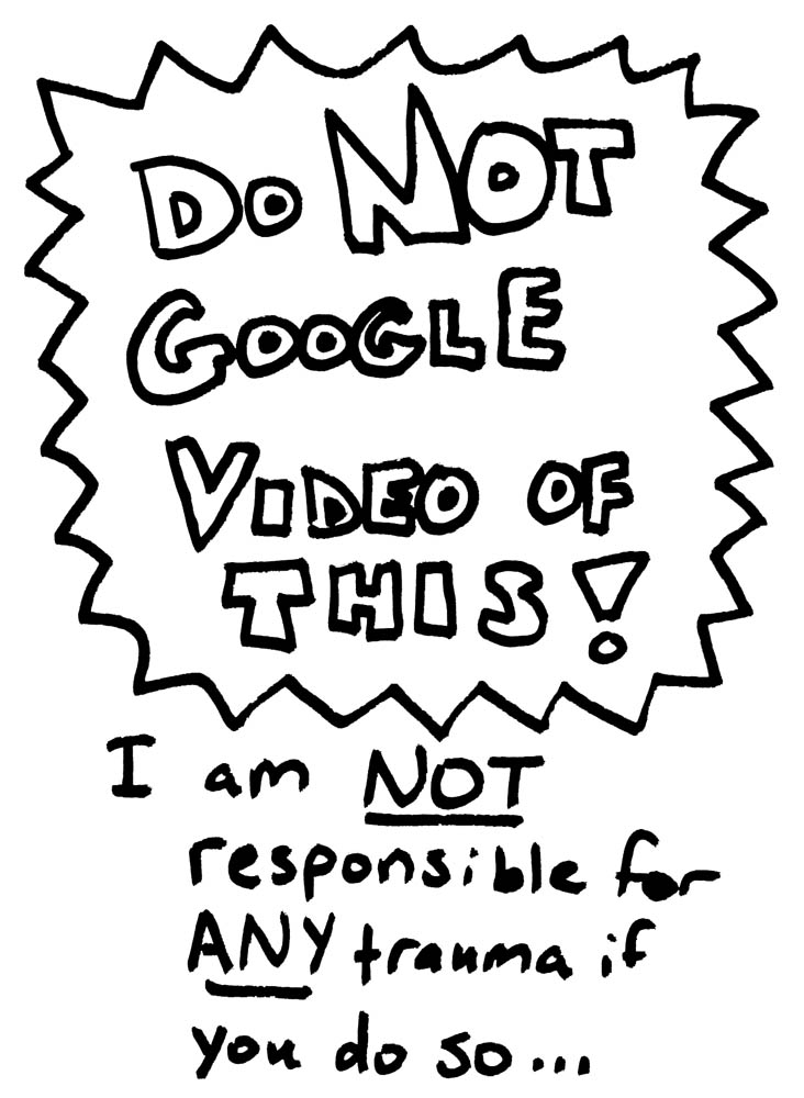 Trigger Warning Drawing: Do Not Google Video Of This! I am not responsible for Any trauma if you do.