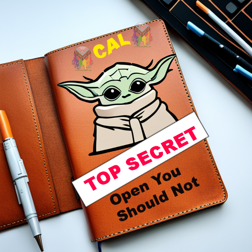 Cal Kestis Diary with Baby Yoda on over and the words 'Top Secret' and 'Open You Should Not' on cover