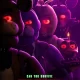 Animatronics glare at the viewer with glowing red eyes, a violet screen lights them up from the right side. Written below: Five Nights at Freddy's October 27