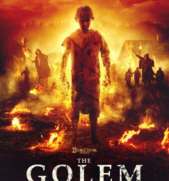 A child stands in an inferno, seeming to evoke the fire. Below reads "The Golem."